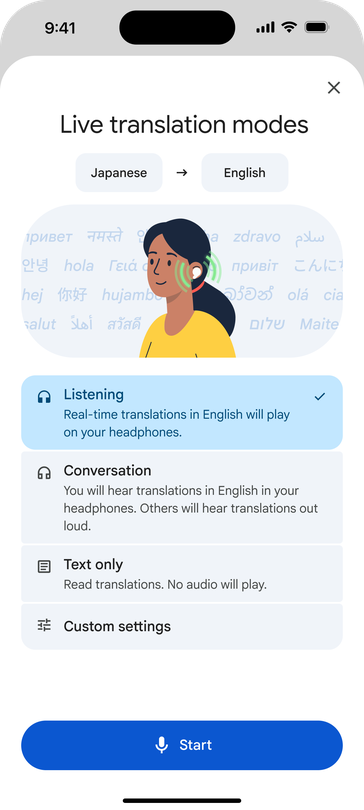 Transform your headphones into a live personal translator on iOS.